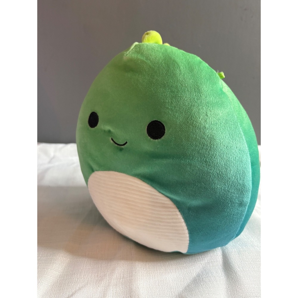 Squishmallows Kellytoy Green Teal Ombre Dinosaur Plush Corduroy Belly 8 Inch